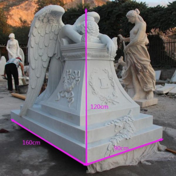 marble angel tombstone for sale