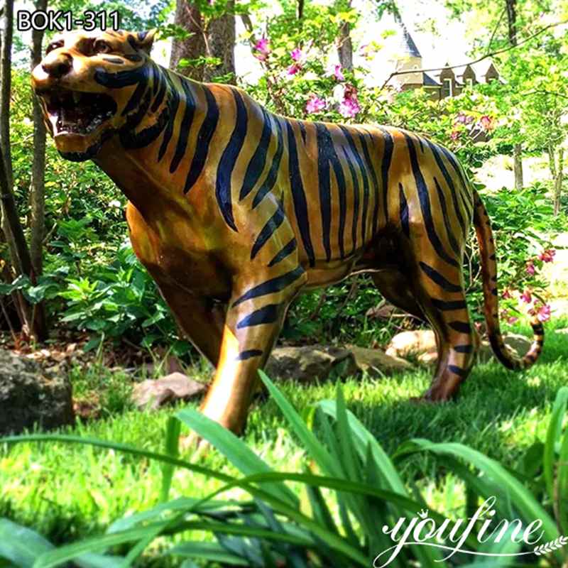 Large Outdoor Garden Bronze Tiger Statue for Sale BOK1-311