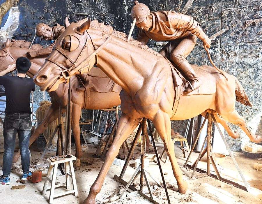 bronze horse sculpture clay model-YouFine Sculpture