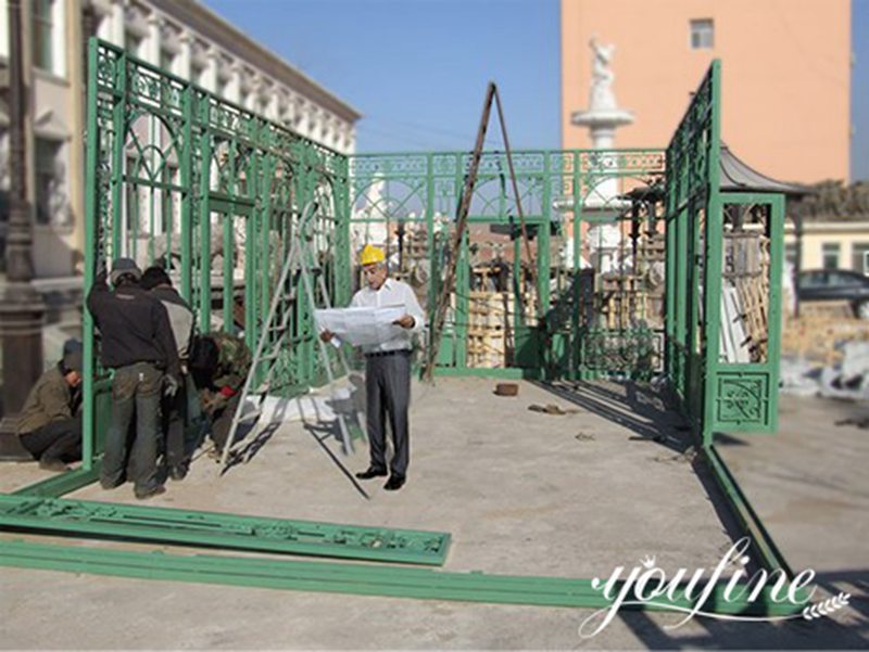 iron glass gazebo-YouFine Sculpture