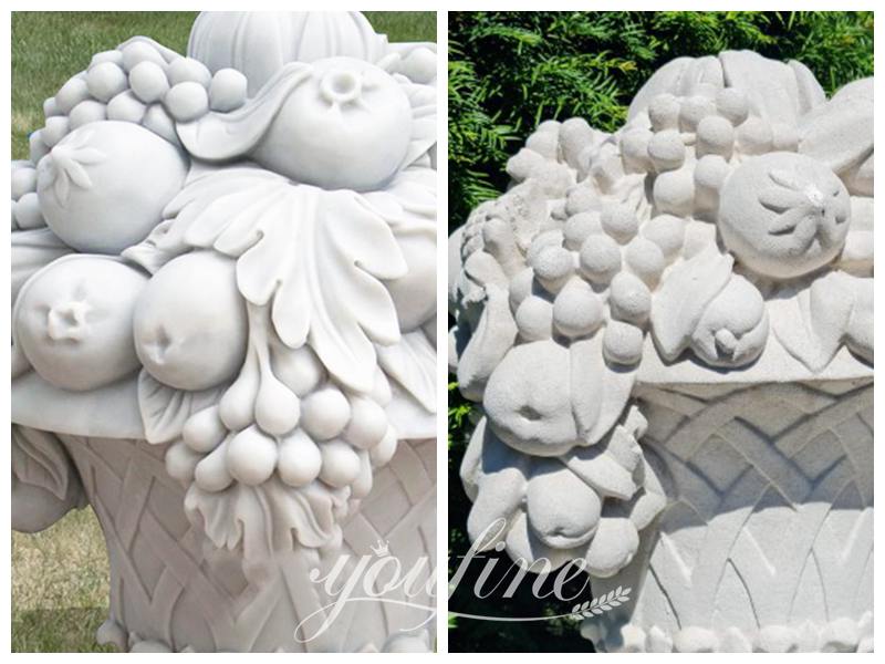 marble fruit basket - YouFine Sculpture