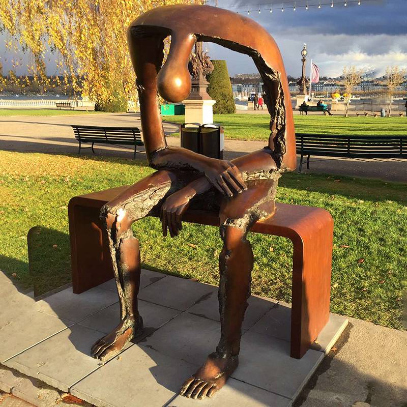Bronze Melancholy Sculpture Grief Statue Garden Art for SaleYouFine