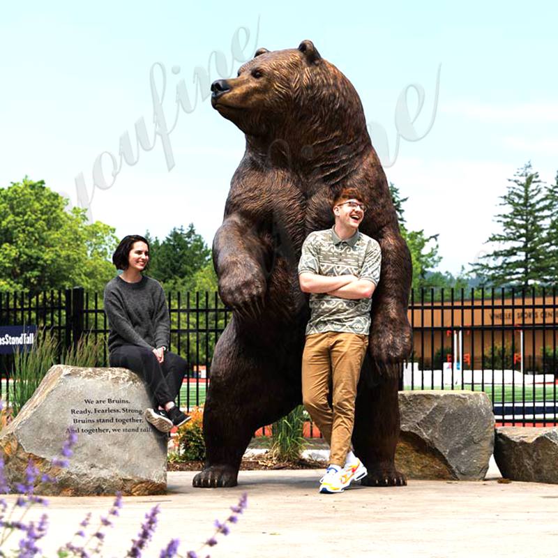 Outdoor Large Bronze Bear Statue Campus Mascot on SaleYouFine
