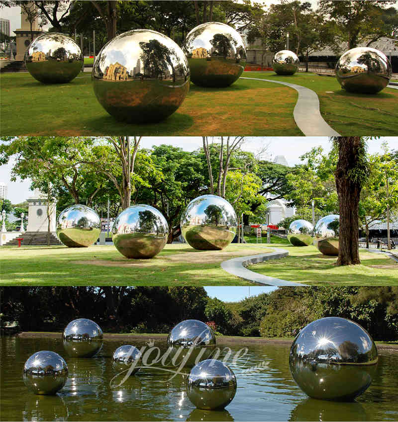 stainless steel ball fountain - YouFine Sculpture