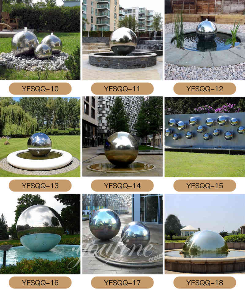 stainless steel ball fountain - YouFine Sculpture
