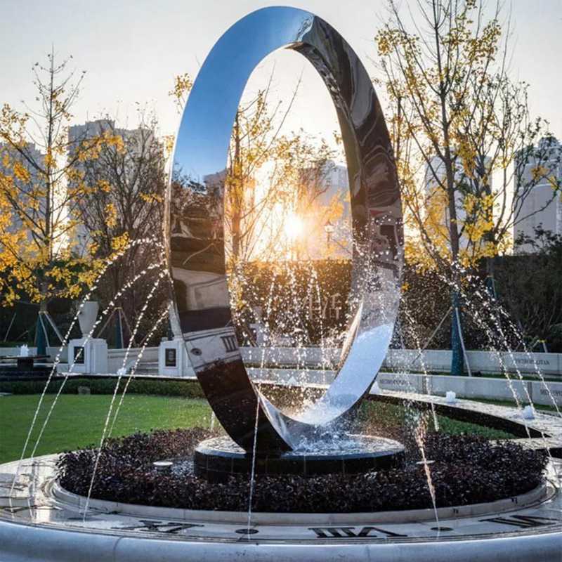 stainless steel garden fountain- YouFine Sculpture