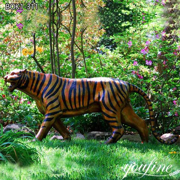 tiger statue for gardens-YouFine Sculpture