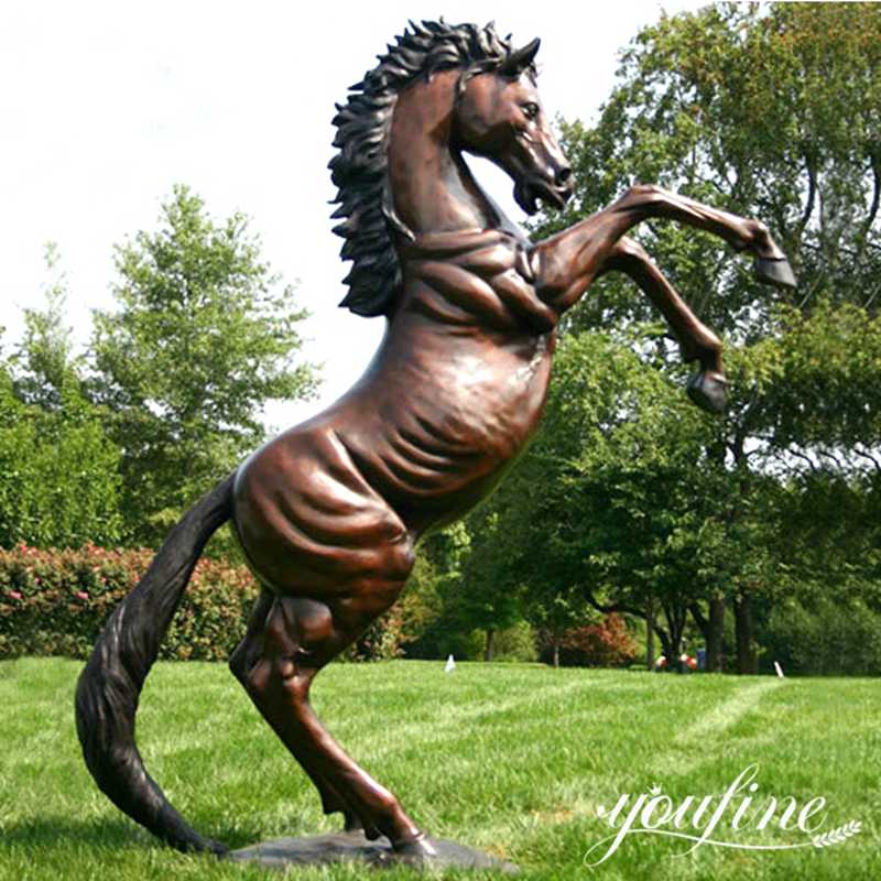 Bronze Cast Horse Statue Metal Garden Lawn Ornaments for Sale BOKK-236