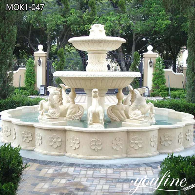 Large Marble Water Fountain Outdoor Garden Decor for Sale MOK1-047
