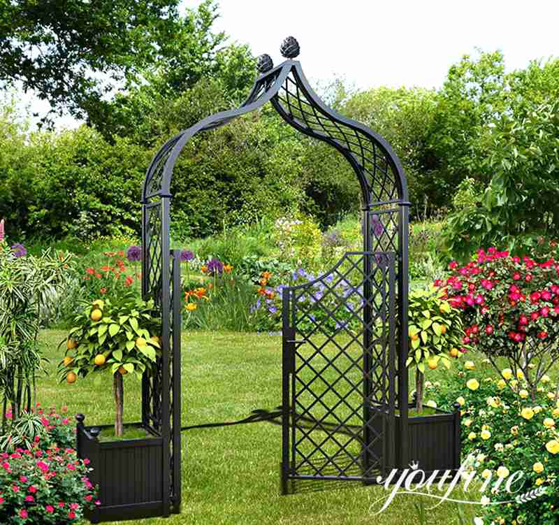 Wrought Iron Garden Gate Arch for Sale IOK271 YouFine Sculpture