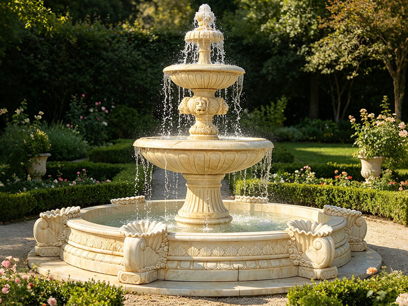 Marble 3 Tier Outdoor Fountain​ MOKK-11