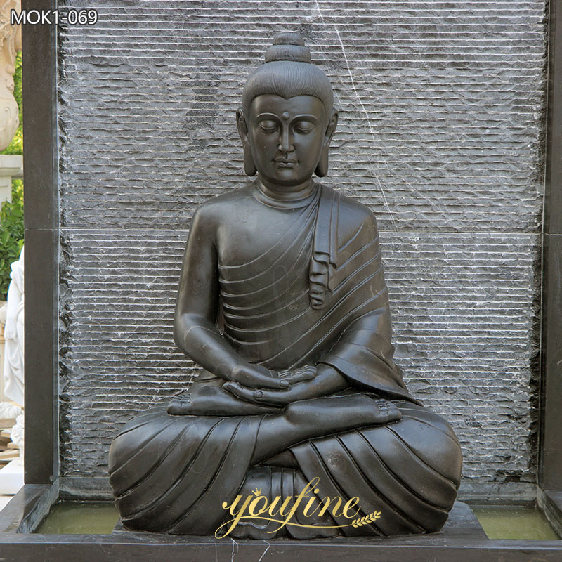 Black Marble Large Outdoor Buddha Statue