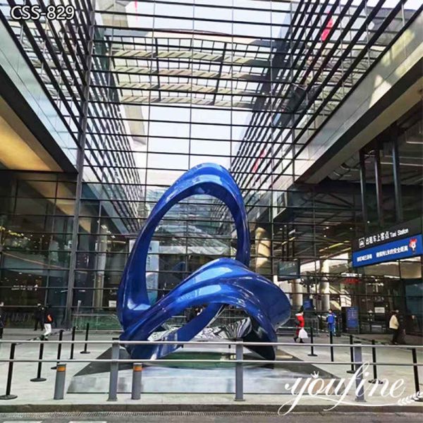 Blue Modern Stainless Steel Abstract Sculpture Supplier CSS-828 (3)