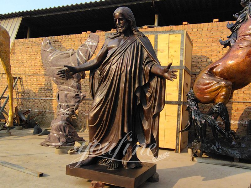 Bronze Jesus Statue with Open Hands (1)