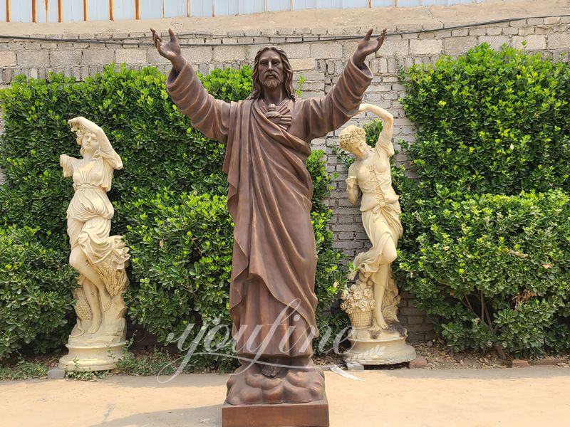 Bronze Jesus Statue with Open Hands (2)