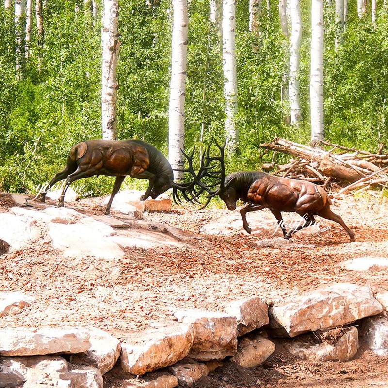 Fighting Elk Sculpture
