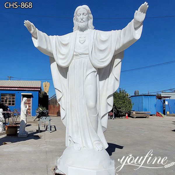 Marble Jesus Statue with Open Arms for Church CHS-868
