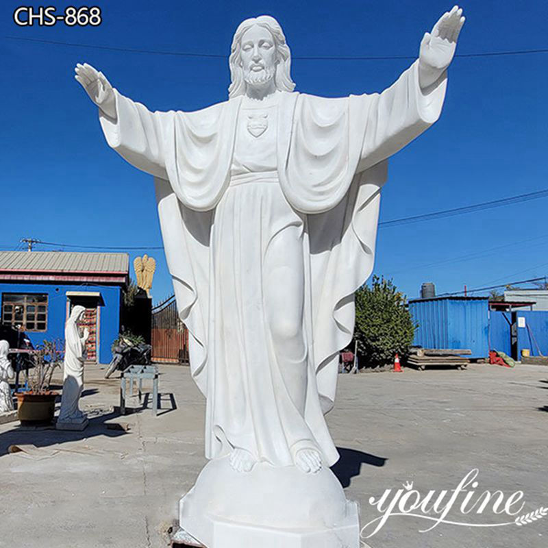 Marble Jesus Statue with Open Hands for Church CHS-868