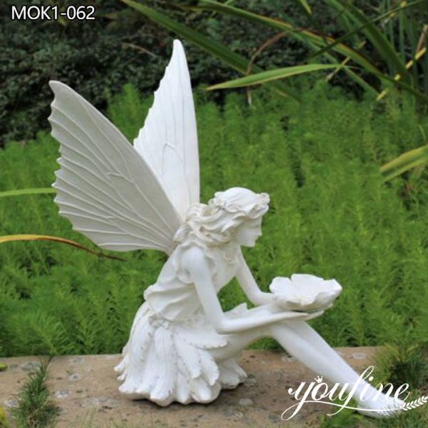 Marble Outdoor Flower Fairy Garden Statues for Sale MOK1-062 (1)