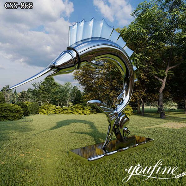 Metal Marlin Fish Statue Garden Art Decor Supplier CSS-868