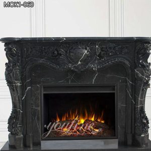 Modern Natural Marble Black Fireplace Surround for Sale MOK1-060