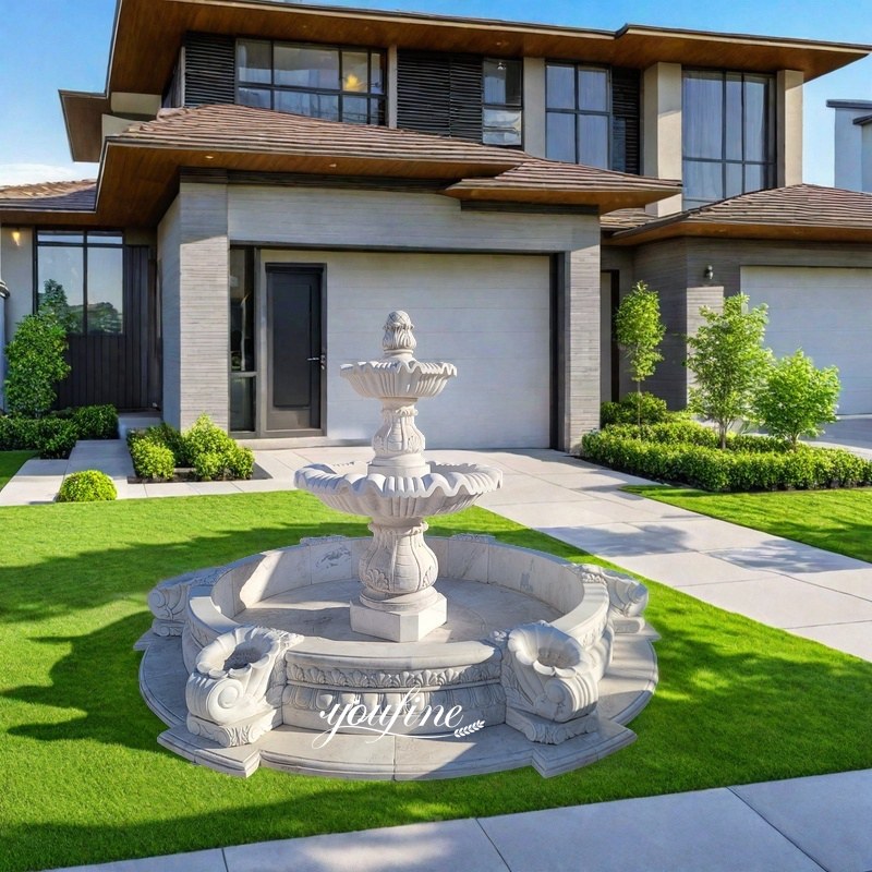 Two Tiered Marble Front Door Fountain MOKK-97