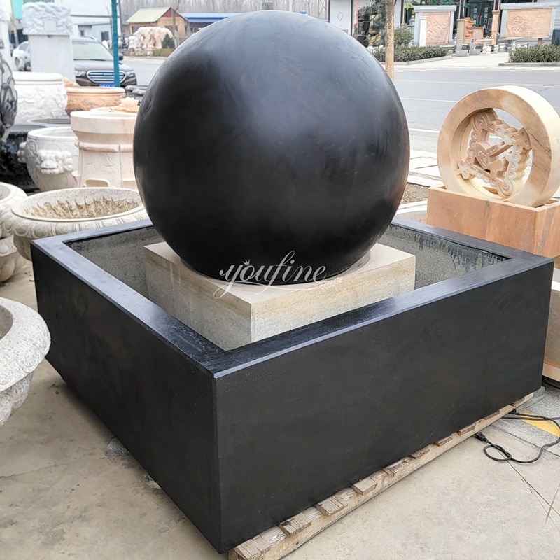 black ball water fountain