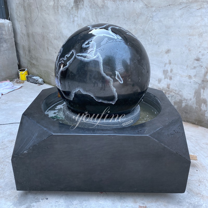 black map water fountain