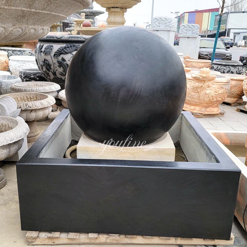 black stone ball garden