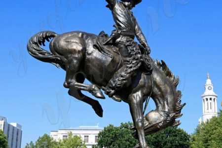 Bronze Remington Bronco Buster Cowboy Statue Art for Sale BOK1-318