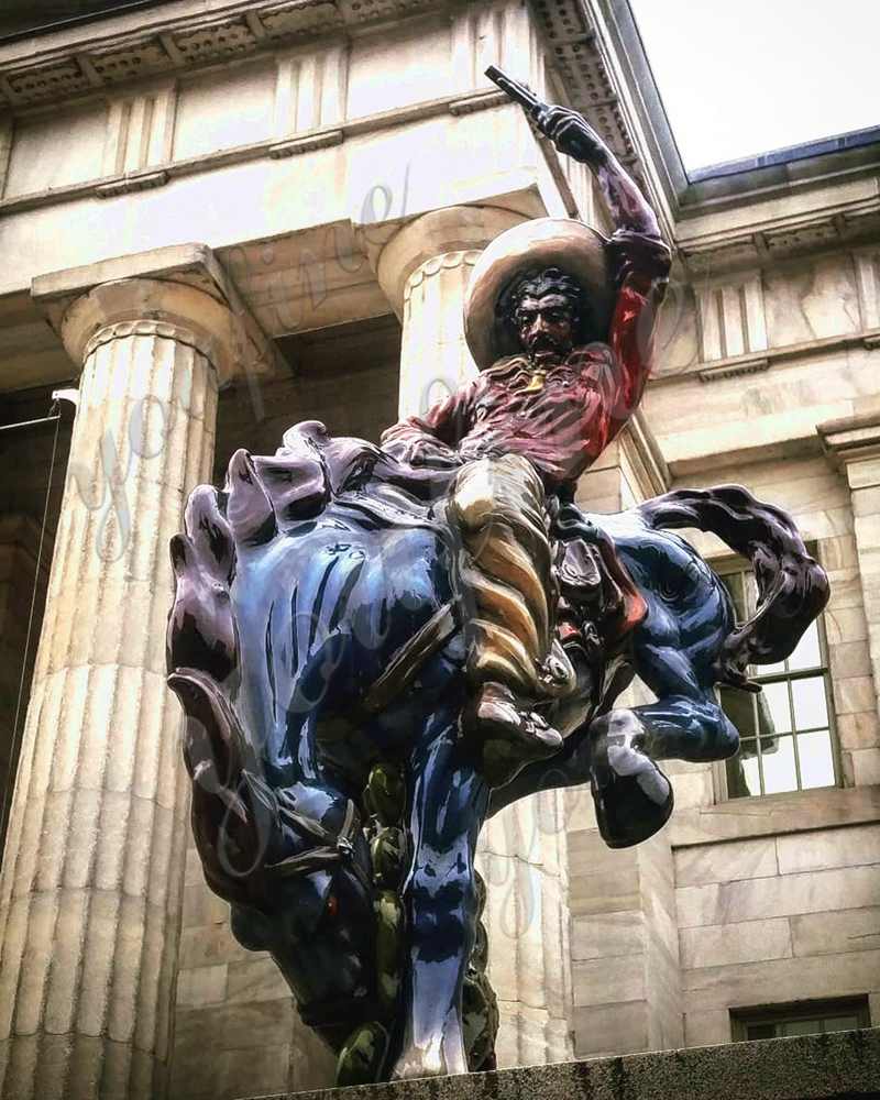 bronze-cowboy-on-horse-statue-YouFine Sculpture