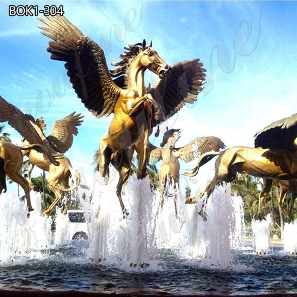 bronze horse fountain-YouFine Sculpture