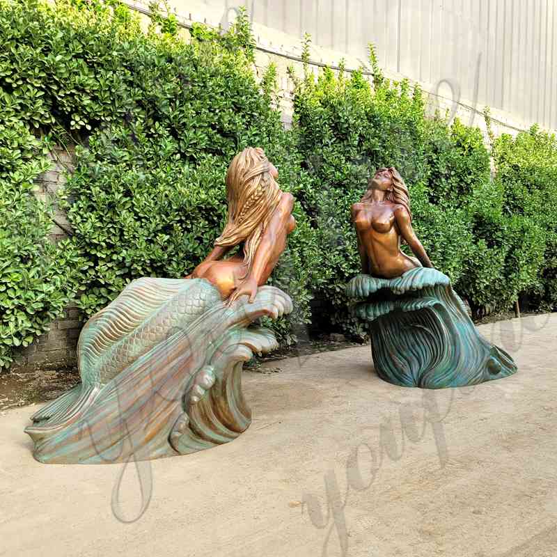 bronze mermaid statues-YouFine sculpture