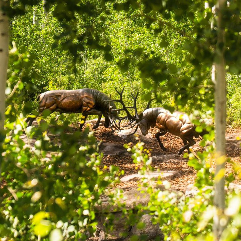 bull elk statue