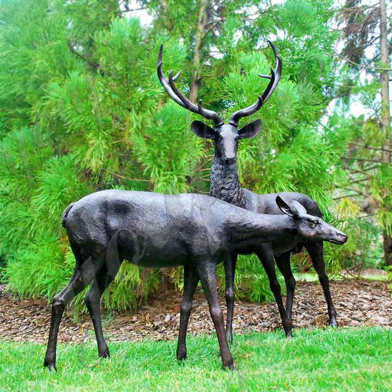 large bronze deer statues-YouFine Sculpture