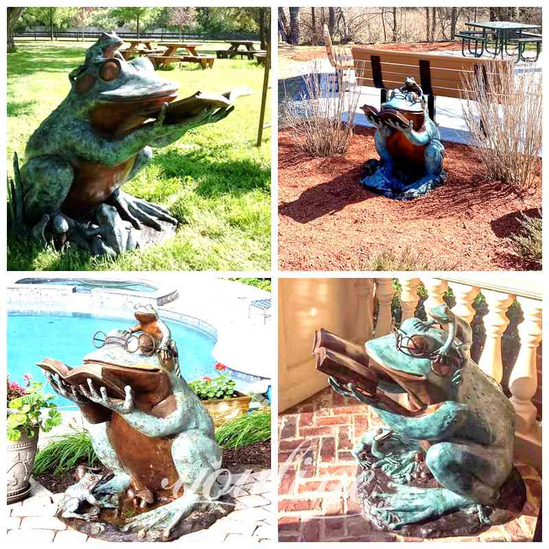 large frog statue for garden-YouFine Sculpture