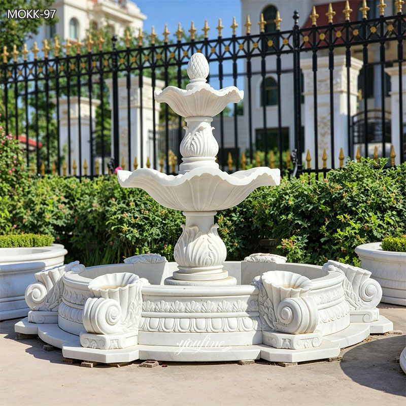 large front door fountain