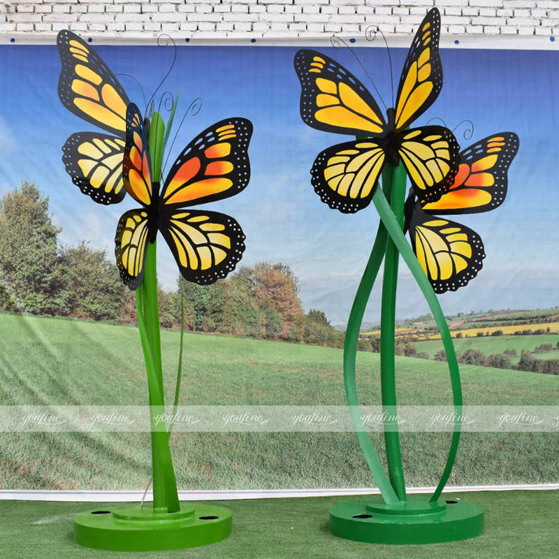large metal butterfly sculpture for garden decor