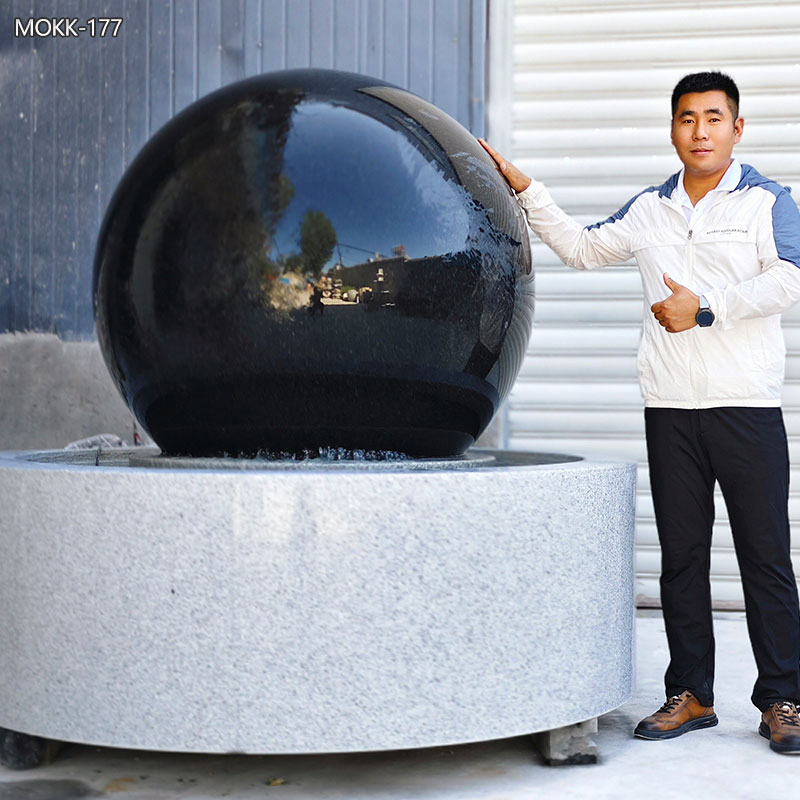 large spinning ball fountain