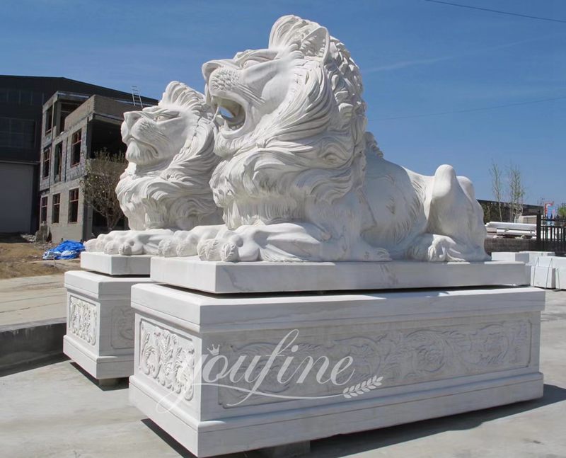 marble guardian lion statue - YouFine Sculpture