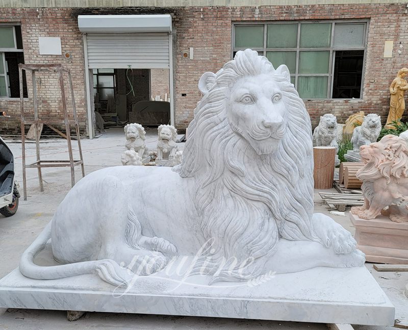 marble guardian lion statue - YouFine Sculpture