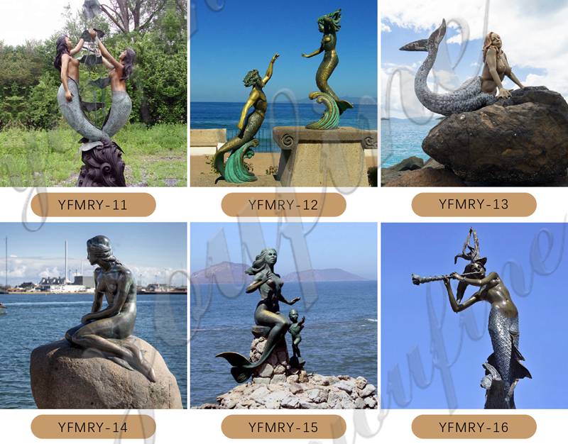 mermaid statues for garden-YouFine sculpture