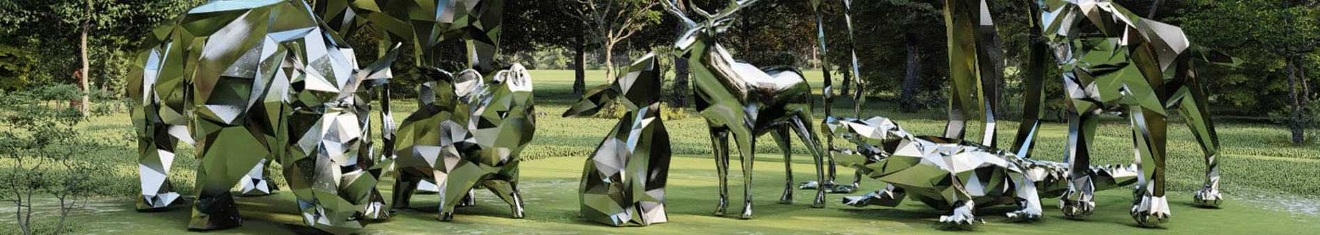 modern large stainless steel sculpture for sale