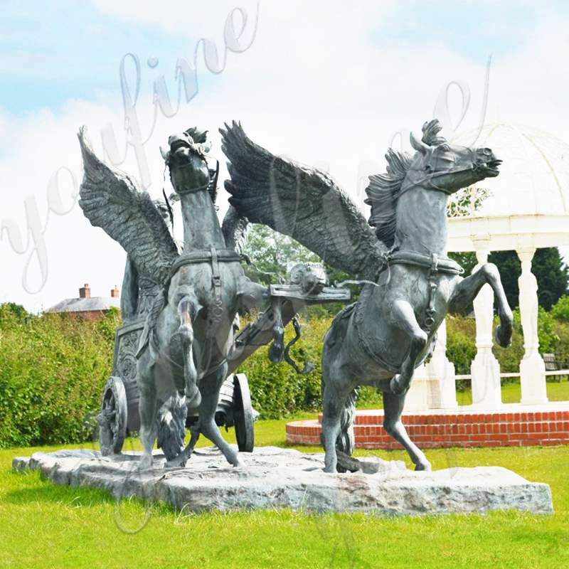 outdoor horse water fountain-YouFine Sculpture