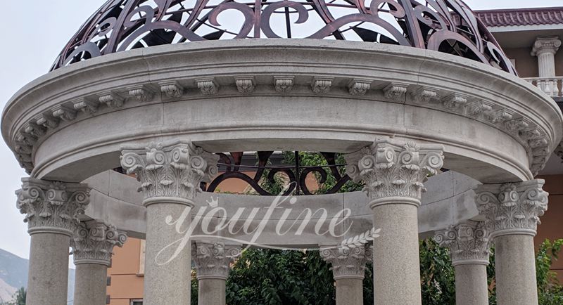 outdoor marble gazebo - YouFine Sculpture