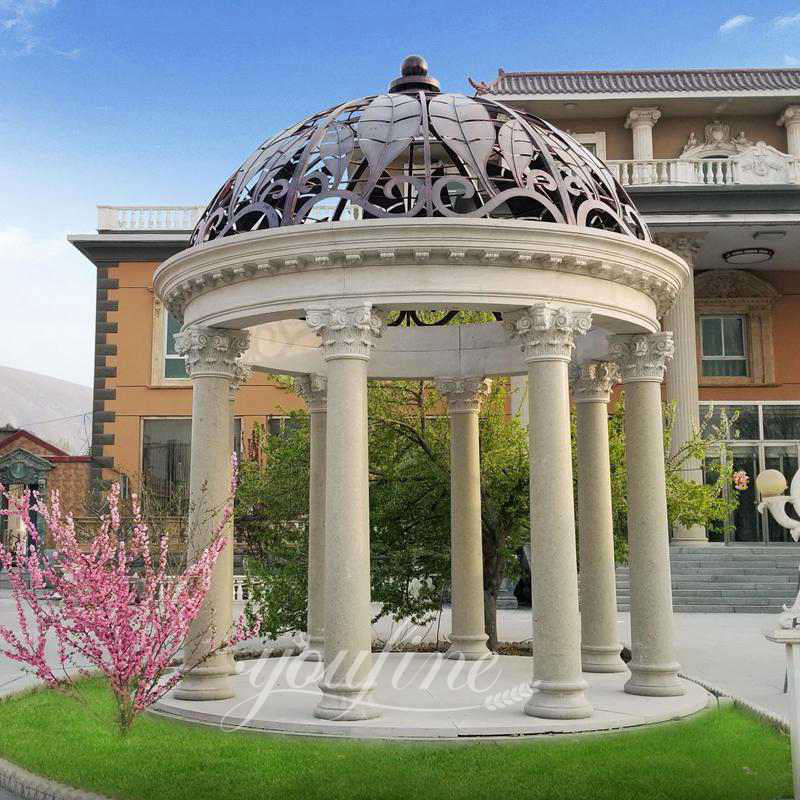 outdoor marble gazebo - YouFine Sculpture (2)