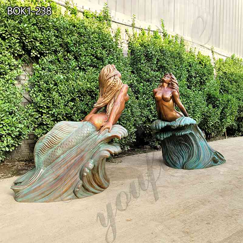 Garden Bronze Mermaid Statues Outdoor Factory Supplier BOK1238
