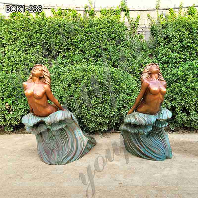 Garden Bronze Mermaid Statues Outdoor Factory Supplier BOK1-238