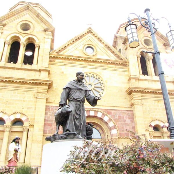 st francis of assisi and the wolf-YouFine Sculpture