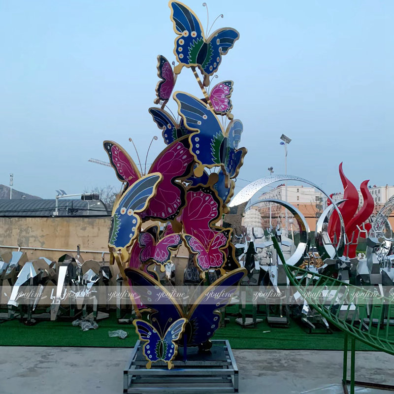 stainless steel butterfly sculpture